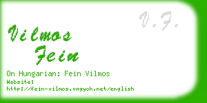 vilmos fein business card
